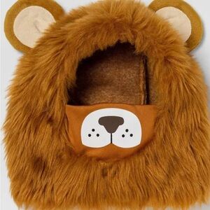 Adult - Brown Furry Lion Hood